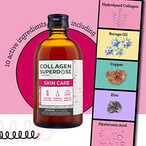 Collagen Superdose Skincare by Gold Collagen | Patented Liquid Collagen Peptides Supplement COLLAGEN SUPERDOSE by Gold Collagen
