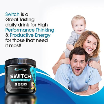 Switch, Brain Boosting Nootropic Energy Supplement, Increase Mental Focus & Cognitive