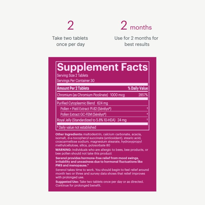 Bonafide Serenol PMS Relief – Hormone-Free, Drug-Free Relief from Mood Swings & Irritability Due Bonafide