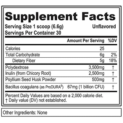 Evlution Nutrition FiberMode Fiber Plus Probiotic - 5 Grams of Fiber, Digestive Health