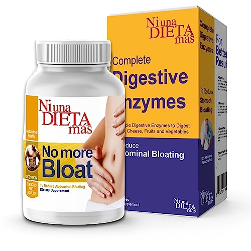 Reduce Abdominal Bloating - Digestive Enzymes for Multiple Foods Ni una dieta más