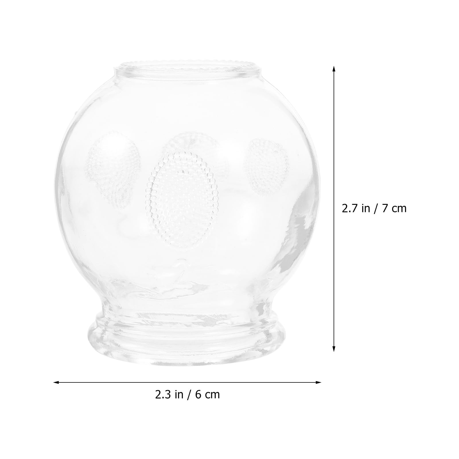 Healvian 8pcs Glass Fire Chinese Acupoint Cupping Glass Cupping Device Body Care Cupping Suction Healvian