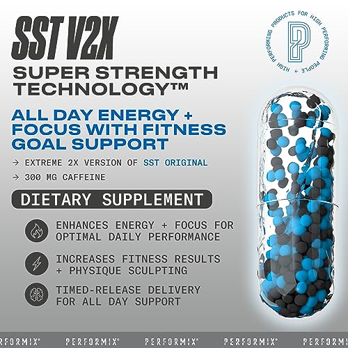 PERFORMIX - SST V2X - Pre Workout - 300 mg Caffeine - Energy Supple