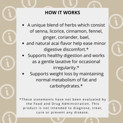 Hyleys Colon Cleanse Tea Blackberry Flavor - 50 Tea Bags (6 Pack - 300 Tea Bags Total)