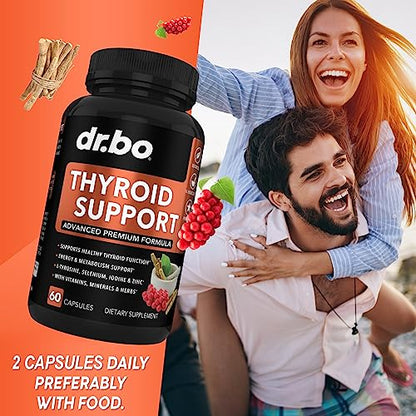 Thyroid Support for Women & Men Supplement - Natural Metabolism, Mood & Energy Enhancer