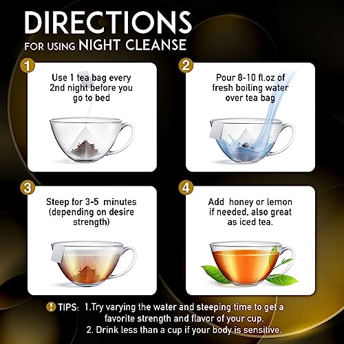 EVERLONG Detox Tea 28 Day Morning Boost Tea and Night Cleanse Tea, Burn Fat and Boost