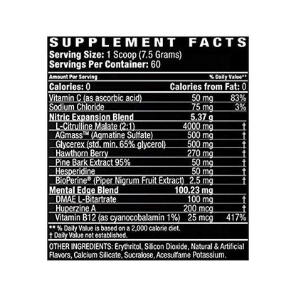 Driven Nutrition Flow - Cognitive Nitric Oxide Nootropic - Endurance & Energy - Increase Focus, Athletic Performance, Muscle Mass - Vitamin B12 & Electrolytes - Lemonade Chipper, 60 Servings