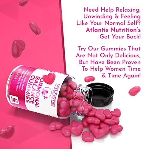Hormonal Balance For Women & PMS Relief Gummies - Alleviates Cramps, Bloating, Mood Swings Atlantis Nutrition