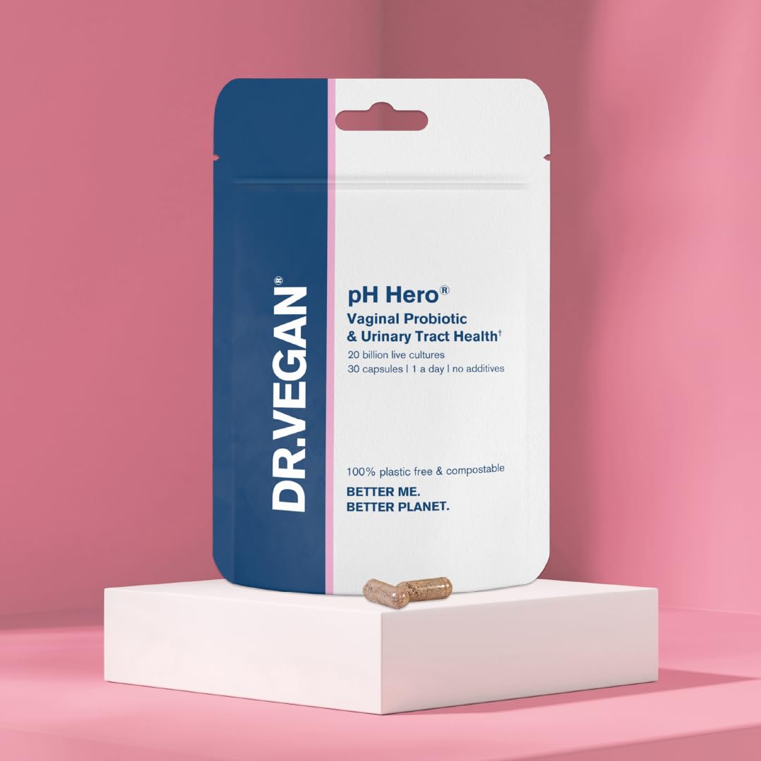 DR.VEGAN | pH Hero | Supports Balanced Vaginal Flora | 50bn CFU | Cranberry | Sea Buckthorn