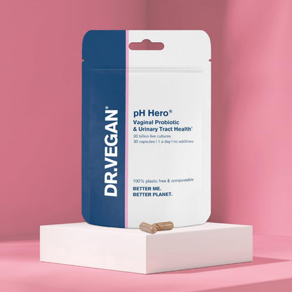 DR.VEGAN | pH Hero | Supports Balanced Vaginal Flora | 50bn CFU | Cranberry | Sea Buckthorn