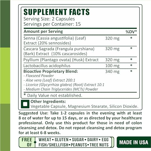 TruQuest Nutrition Colon Triple Care Cleanse + Detox + Improve-15-Day Program of Quick