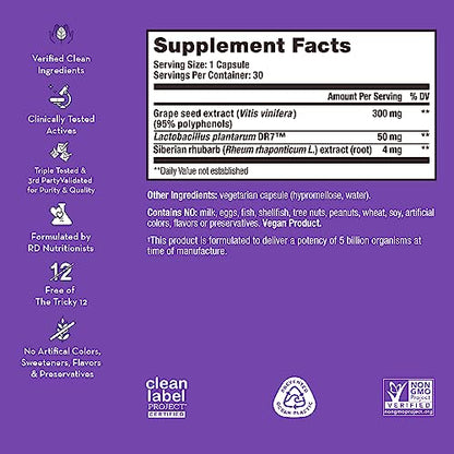 HUM Fan Club - Menopause Probiotic Supplement with Siberian Rhubarb for Women