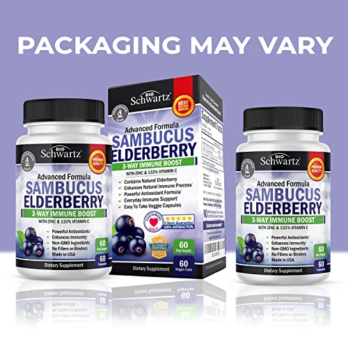 Elderberry with Zinc and Vitamin C for Adults - Immune Support Vitamins