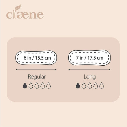 Claene Organic Cotton Panty Liners, Unscented, Thin, Cruelty-Free, Daily, Breathable Organic Panty