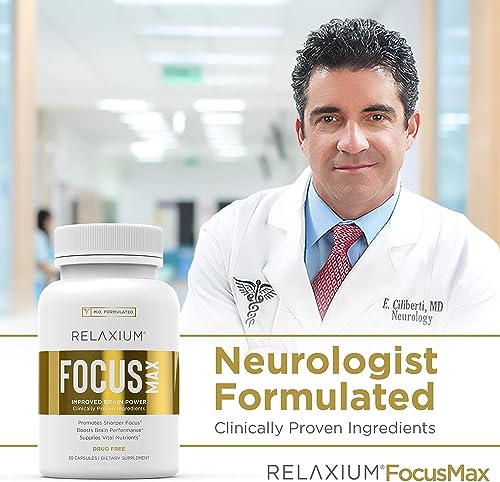 Relaxium FocusMax, Brain & Focus Health Supplement, Proven Concentration Relaxium