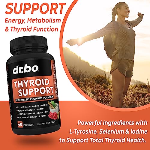 Thyroid Support for Women & Men Supplement - Natural Metabolism, Mood & Energy Enhancer