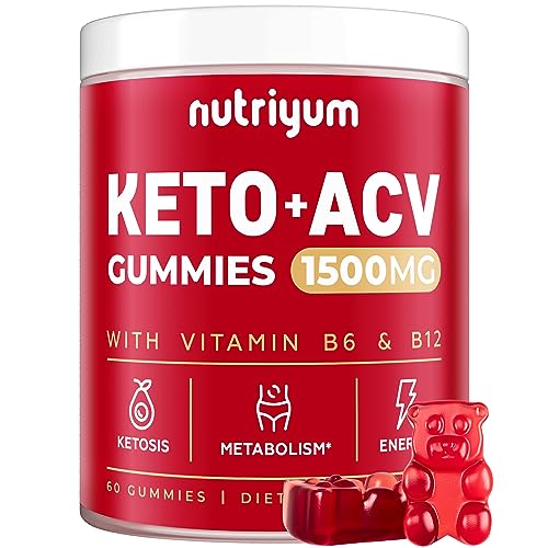 nutriyum Keto ACV Gummies 1500 mg - Apple Cider Vinegar Gummies with B6 & B12