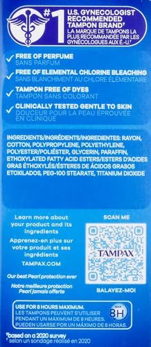 Tampax Pearl Plastic Tampons, Light Absorbency, Unscented, 36 Count (Pack of 2) (72 Total Count) Procter & Gamble