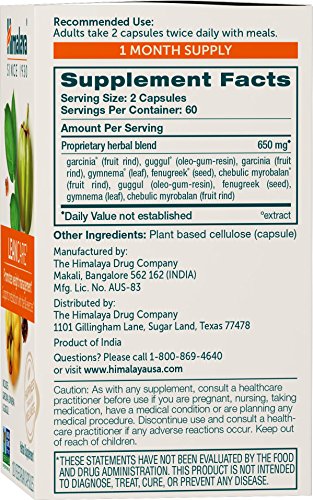 Himalaya LeanCare with Garcinia Cambogia for Weight Management, 600 mg, 1 Month Supply