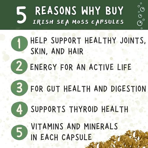 healblend Organic Irish Moss, Bladderwrack, Burdock, & BioPerine - 1405mg with Black Pepper