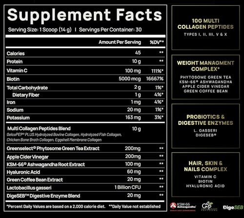 Super Collagen Burn - Premium Collagen Powder for Women Weight & Beauty w. Apple C Vinegar TERRA ELMNT