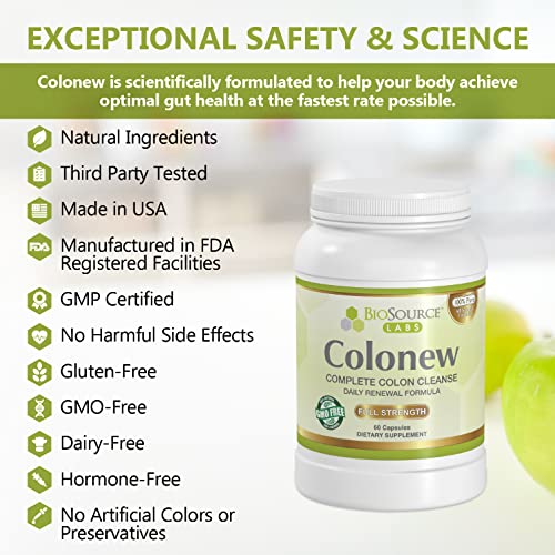 BioSource Labs Colonew Complete Colon Cleanse Natural Detox Supplement for Daily BioSource Labs