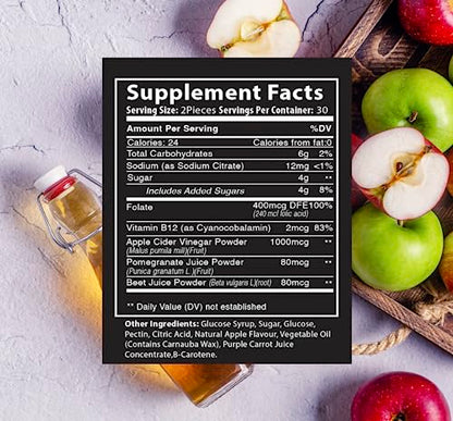 Doc Thackery Apple Cider Vinegar Gummies 1000mg Plus Per Serving, from The Mother