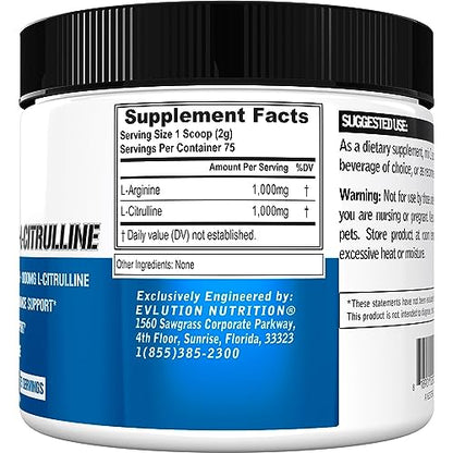 Evlution Nutrition L-Arginine + L-Citrulline - Endurance + Workout Performance
