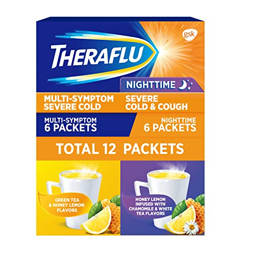 Theraflu Combo Daytime and Nighttime Severe Cold Relief Powder, Honey