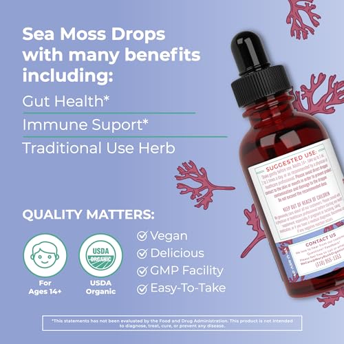 MaryRuth's Irish Sea Moss Liquid Drops | Sugar Free | SeaMoss for Gut Health and Immune MaryRuth Organics