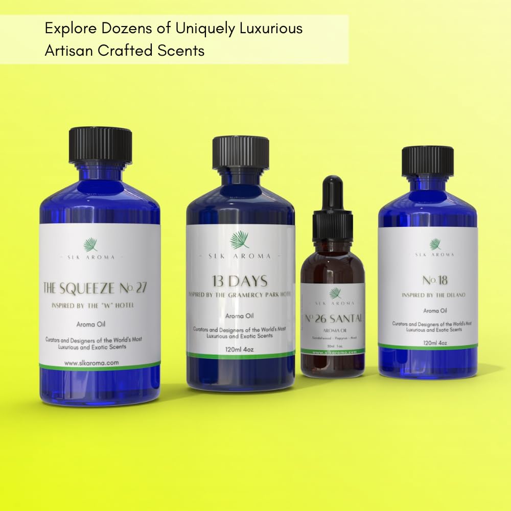 SLK Aroma, The SPA, Ultra Luxury Spa Scented Aroma Oil for Home Fragrance Diffusers - Waterless SLK Aroma