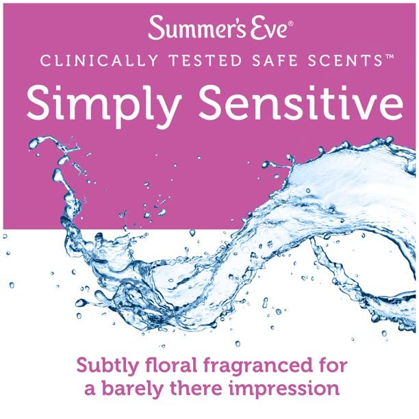 Summer's Eve Feminine Cleansing Cloths | Sensitive Skin | 16 Each | Pack of 2 Pink Rhyme
