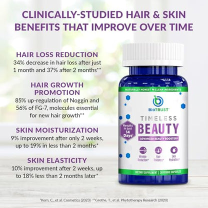 BioTrust Timeless Beauty Ceramide Booster – Hair & Skin Restoring Phytoceramides