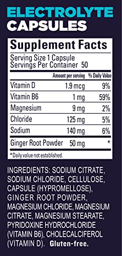 GU Energy Roctane Ultra Endurance Electrolyte Capsules, 50-Count Bottle