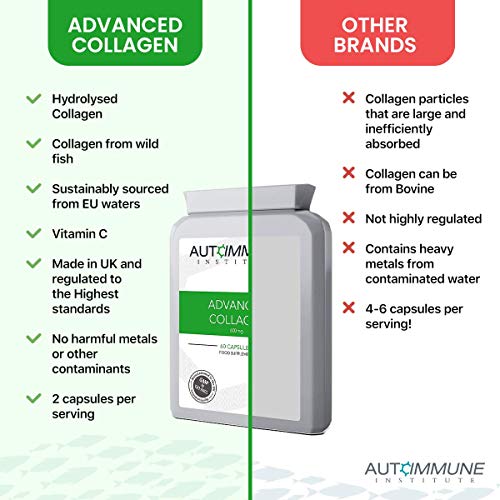 Advanced Collagen V2.Type I, II, III, V and X Hydrolysed Collagen Supplement with Vitamin C Autoimmune Institute