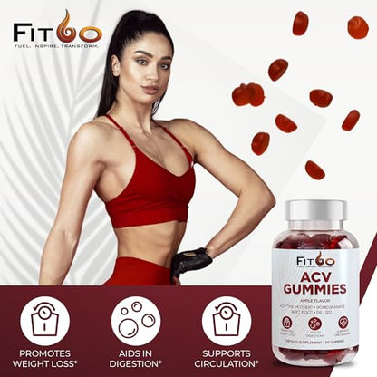 FIT60 Keto Apple Cider Vinegar Gummies with The Mother | Keto ACV Gummies for Advanced Healthy Weight