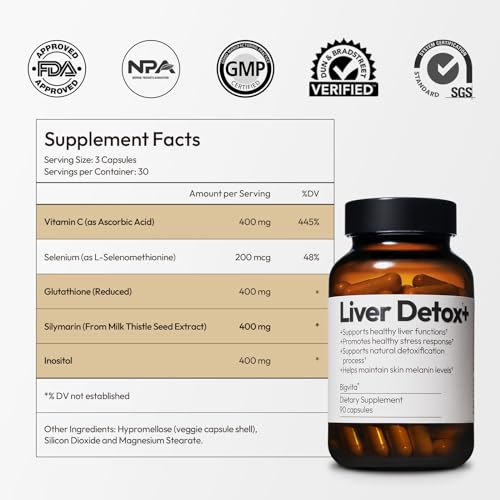 BigVita Liver Detox Vegan Gluten Free Liver Health Supplement Cleanse Detox & Repair BigVita