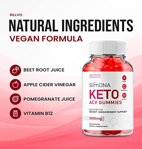 (5 Pack) Slim DNA ACV Keto Gummies Slim DNA ACV + Keto Advanced Keto Formula Plus