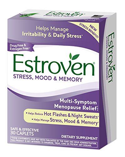 Estroven Stress Plus Mood & Memory | Menopause Relief Dietary Supplement | Safe Multi-Symptom Relief Estroven
