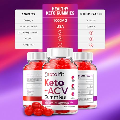 (3 Pack) Total Fit Keto ACV Gummies - Official - Keto TotalFit ACV Advanced Formula Plus