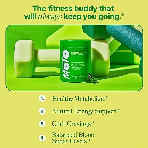 MOTO Metabolism Support for Women - Natural Energy, Curb Cravings, Healthy Metabolism - EGCG O Positiv