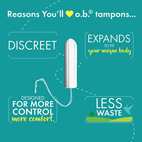 o.b. Pro-Comfort Non-Applicator Tampons, Super Absorbancy, 40 Count (Pack of 1) o.b.