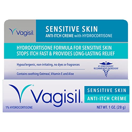 Vagisil Maximum Strength Feminine Anti-Itch Cream for Women, Sensitive Skin Formula with Hydrocortisone