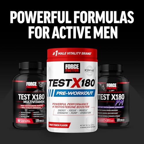 FORCE FACTOR Test X180 Ignite Testosterone Booster for Men, Testosterone Support Force Factor