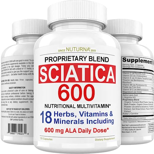 Sciatica Supplement with 600 mg Alpha Lipoic Acid - Sciatic Nerve Support Nuturna