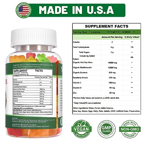 Tary Nally Sea Moss Gummies, Organic Irish Sea Moss Gummies for Adults & Kids