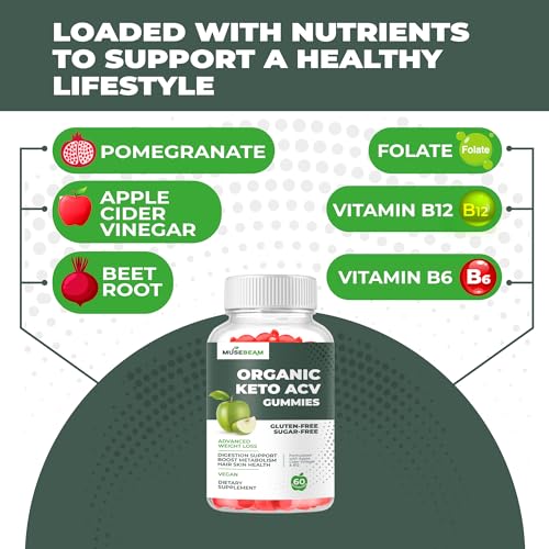 Keto ACV Gummy for Advanced Weight Loss - Gluten Sugar Free Rapid Belly Fat Burner MuseBeam