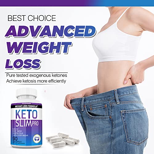 VEGEPOWER Keto Fast Diet Pills- Ketone Slim Pro 180 Capsules-Apple Cider Vinegar