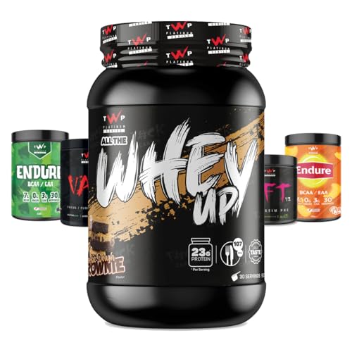 TWP Nutrition Platinum Series All The Whey Up Protein Powder Shake, 23g Whey Protein, Low Fat TWP