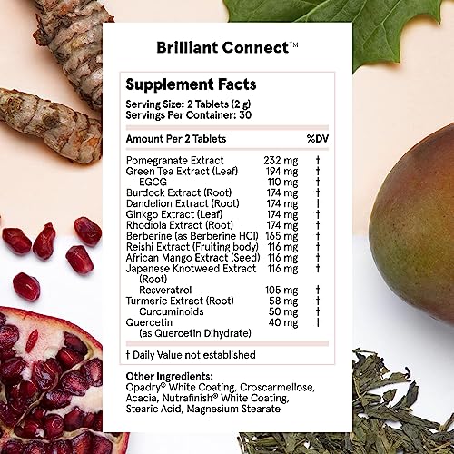 Brilliant Connect Period Health Supplement – Promotes Relief from Cramps, Fatigue Feel Brilliant